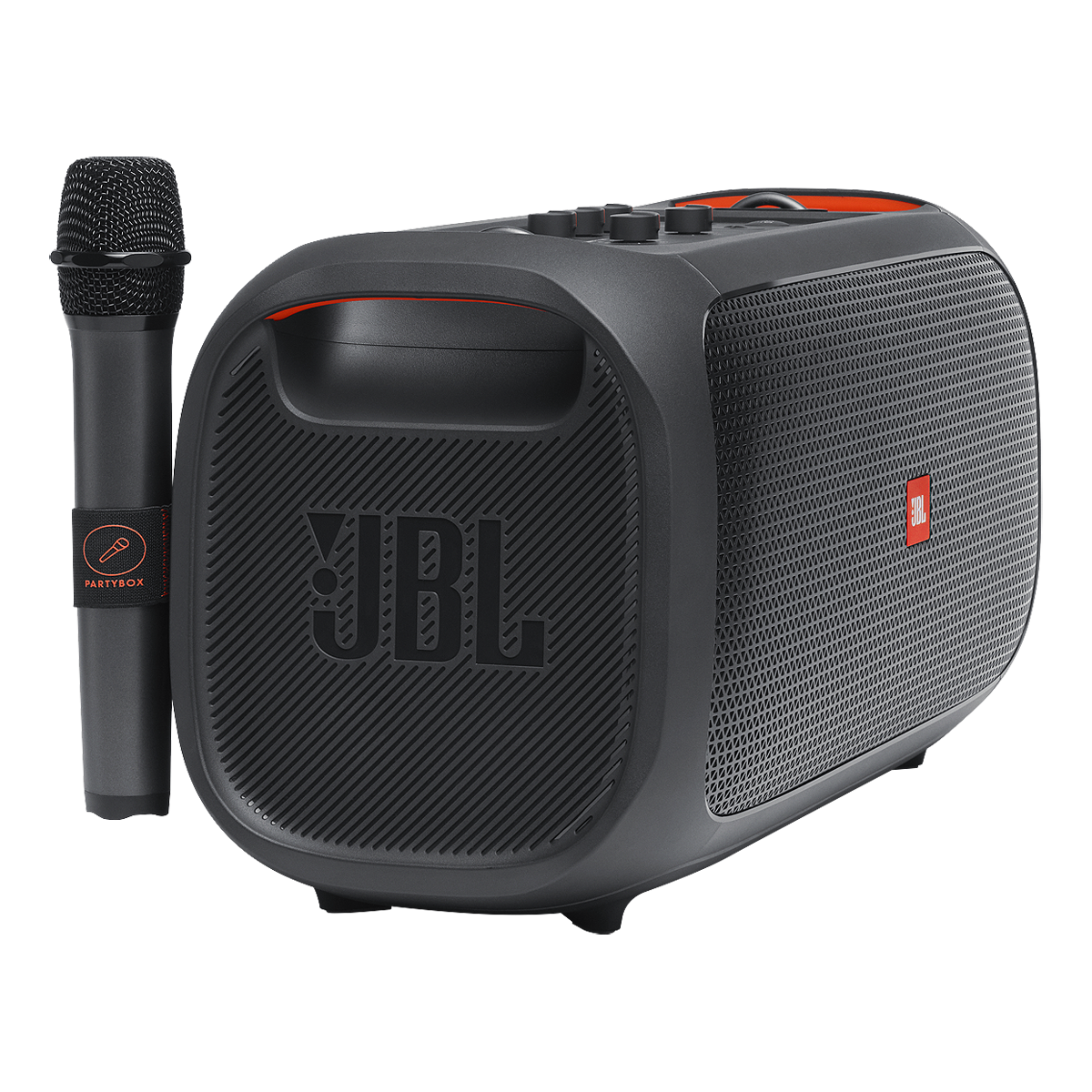 JBL PartyBox On-The-Go 100 Watts Rechargeable Party Speaker with 1 Wireless Microphone