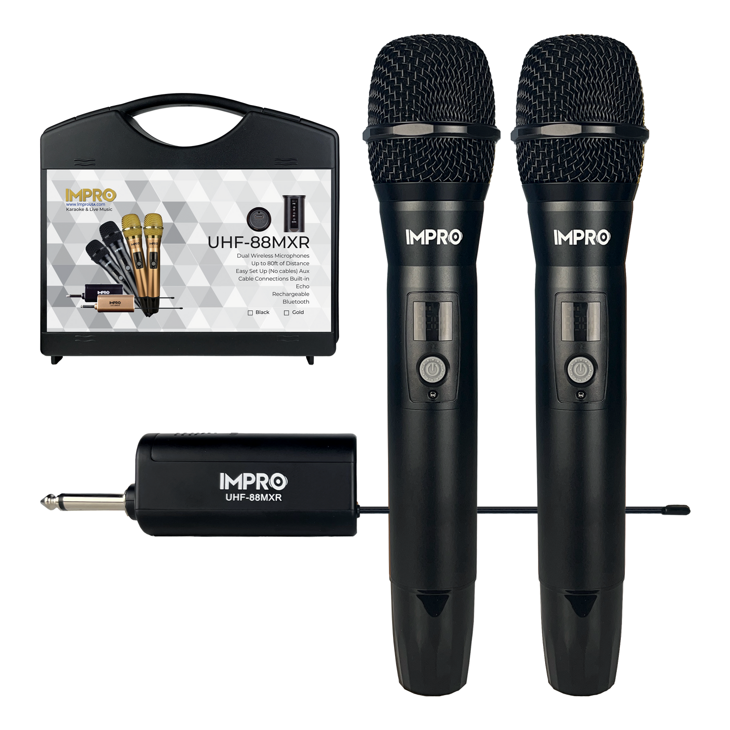 ImPro UHF-88MXR Professional UHF Wireless Microphones with Case