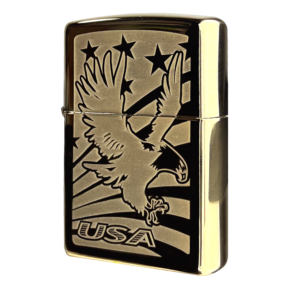 Zippo Custom 254B Eagle Stars USA Brass