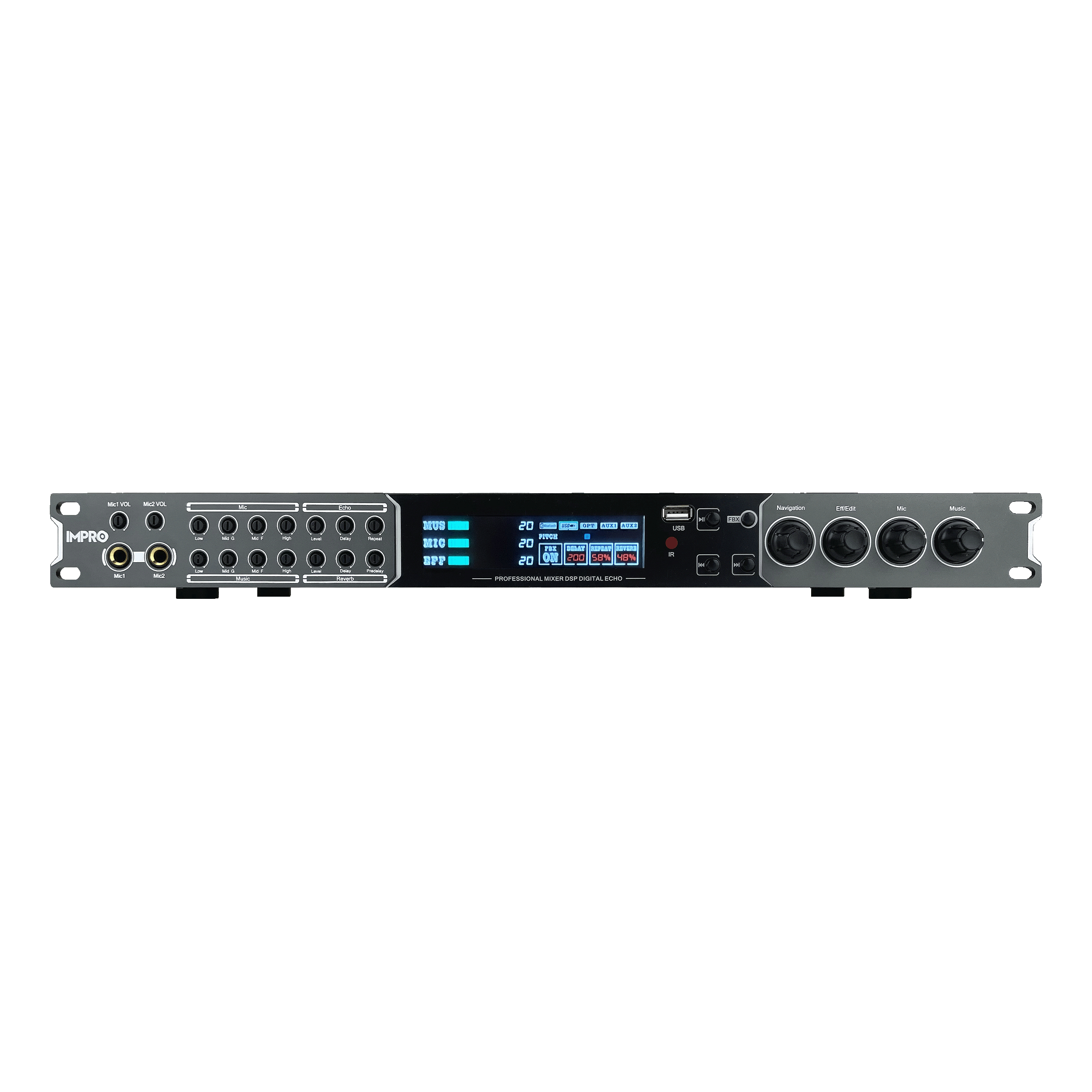 ImPro MX-9 DSP Karaoke Mixer & Digital Echo Processor – Bluetooth ImPro MX-9 DSP Karaoke Mixer & Digital Echo Processor – Bluetooth