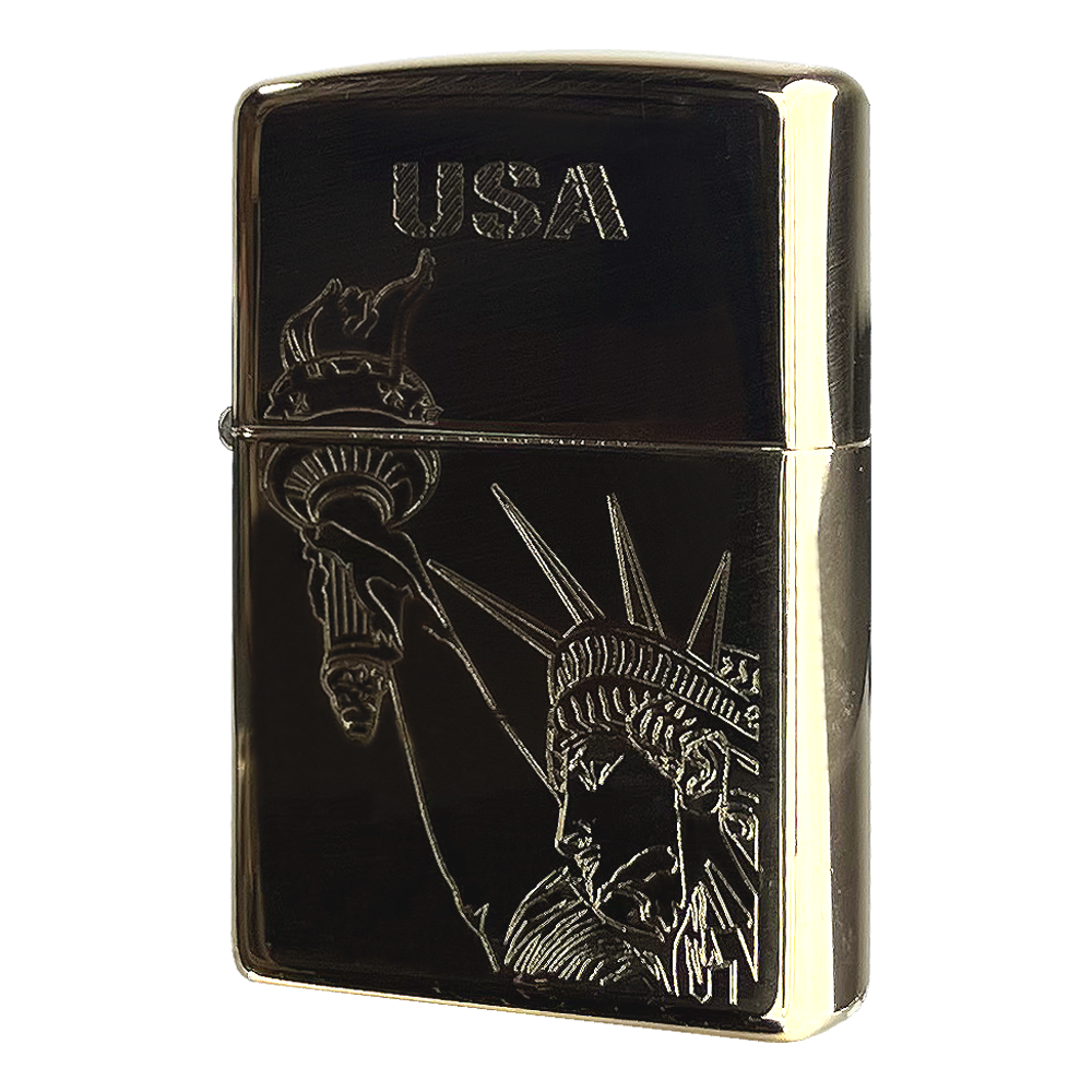 Zippo Custom 254B Statue Of Liberty Brass