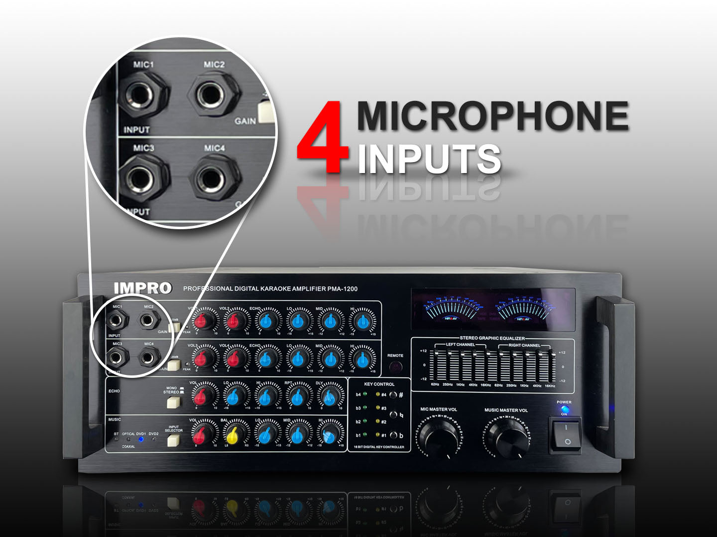 House Party Package #03: ImPro PMA-1200 + BetterMusicBuilder CS-612 G5 + Stands + ImPro UHF-77 Wireless Microphones