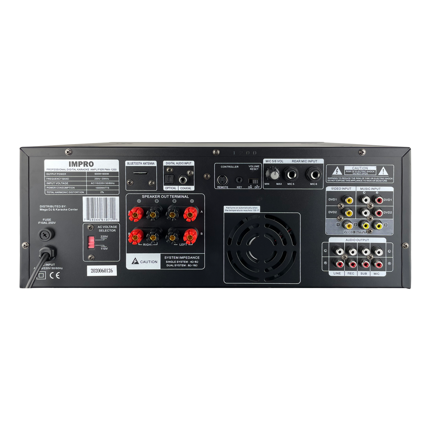 House Party Package #03: ImPro PMA-1200 + BetterMusicBuilder CS-612 G5 + Stands + ImPro UHF-77 Wireless Microphones