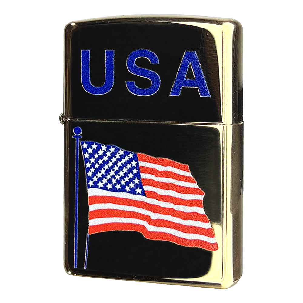 Zippo Custom 254B Big Old Glory Brass