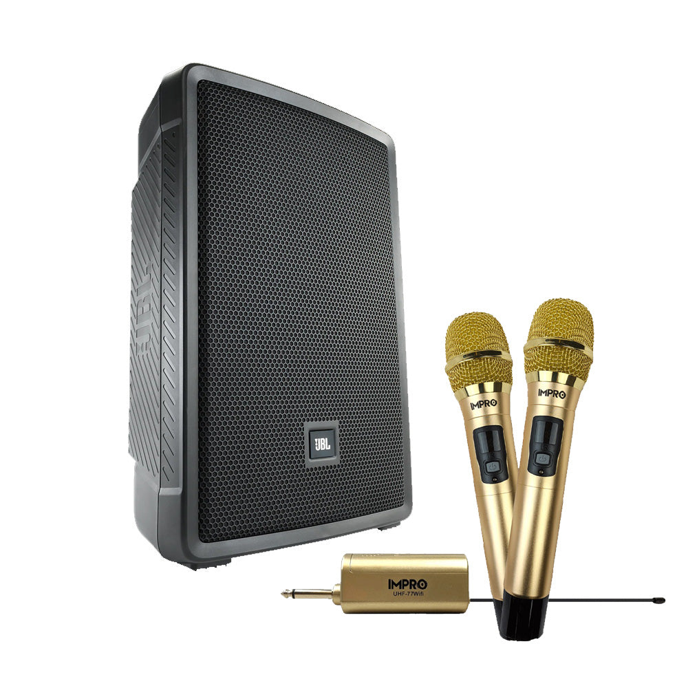 JBL IRX Package Powered Bluetooth Speaker with ImPro UHF-77 Microphones