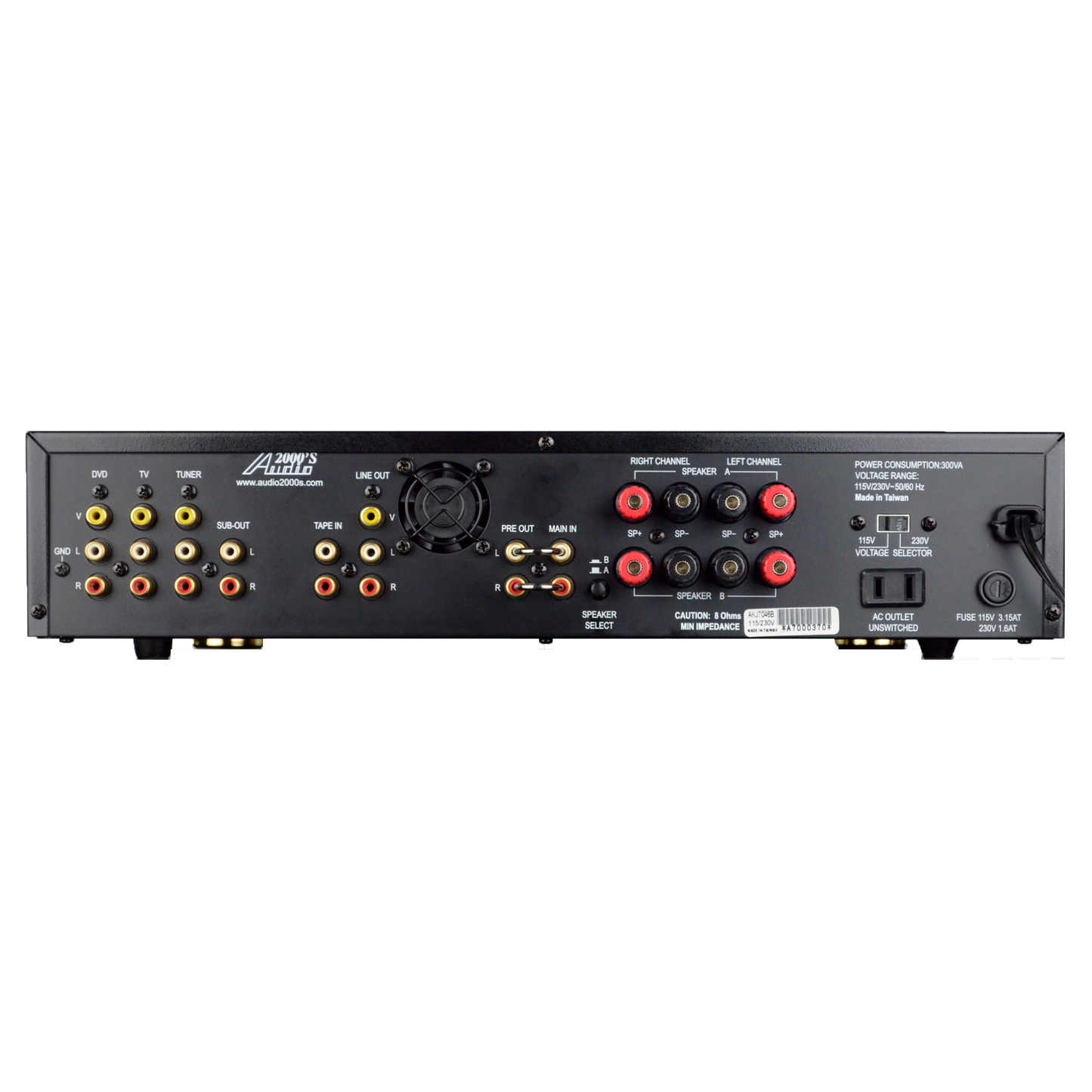 Audio 2000's AKJ-7046 Digital Key Echo Karaoke Mixer Amplifier