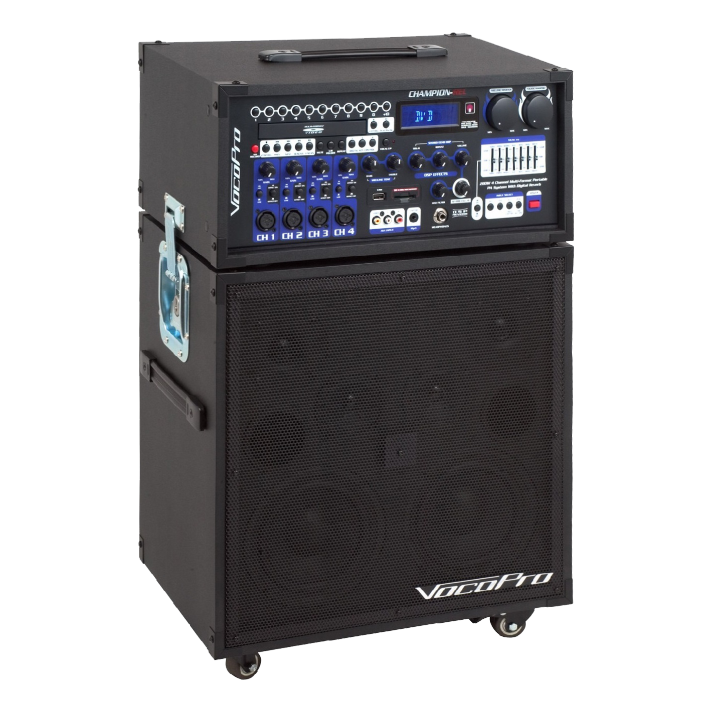 VocoPro CHAMPION-REC Multi-Format Portable P.A. System with Digital Recorder