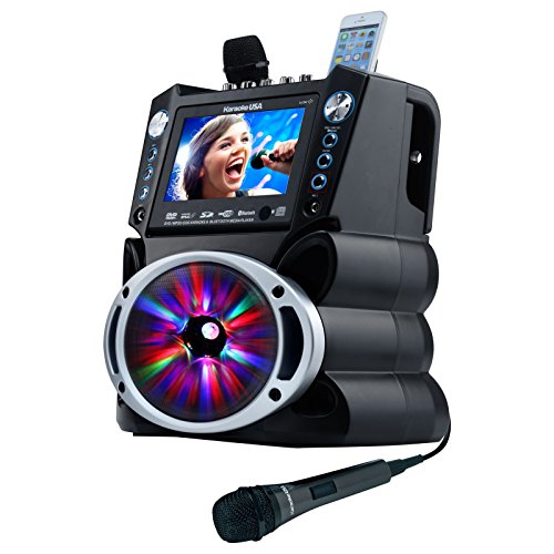 KaraokeUSA GF-842 DVD/CDG/MP3G System with 7" TFT Color Screen, Lights