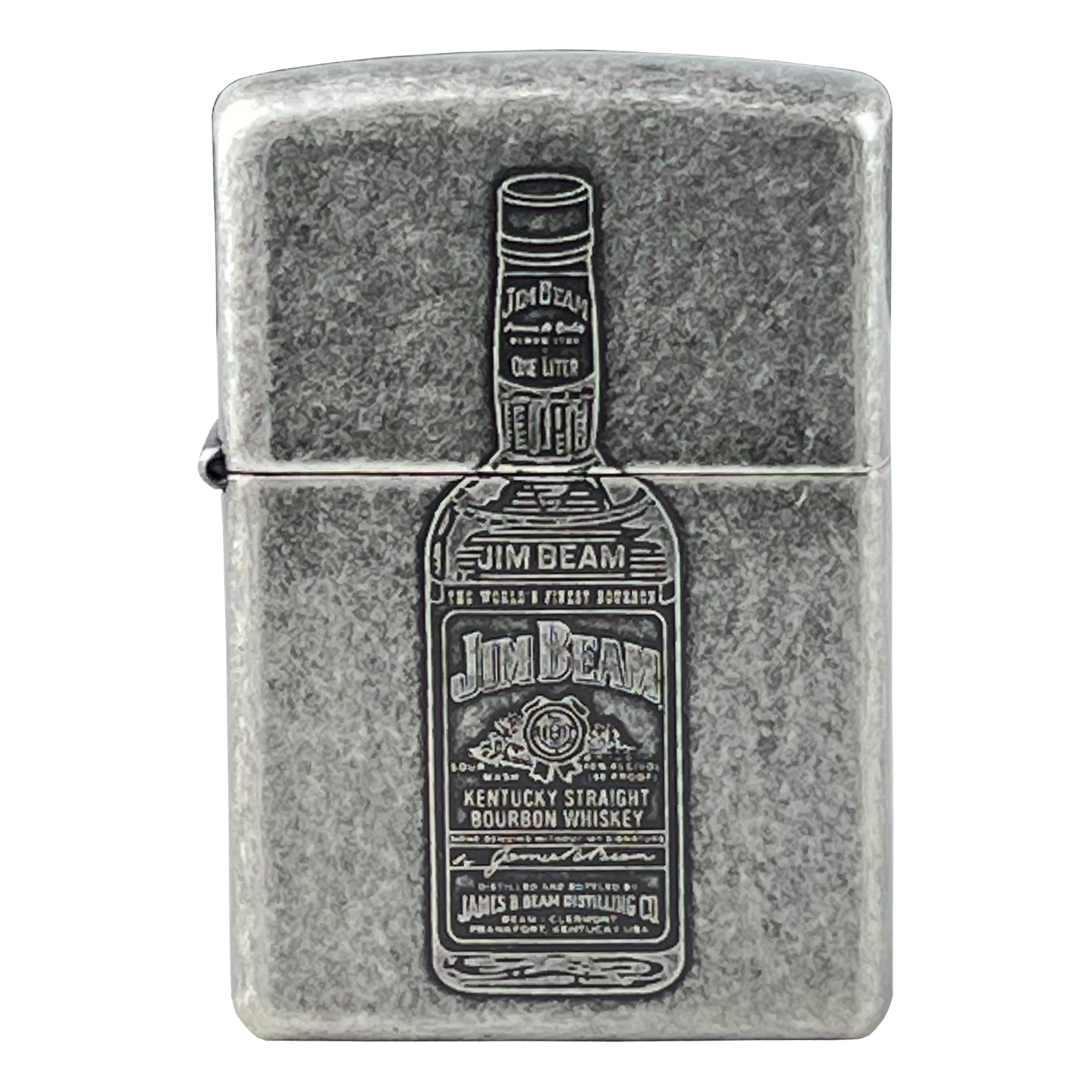 Zippo 121FBJB 309 Antique Silver Plate Jim Beam Bottle
