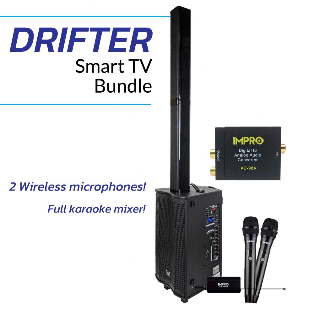 Drifter Package 05: VocoPro Drifter + ImPro UHF-88MXR (Black or Gold) with AC-98A