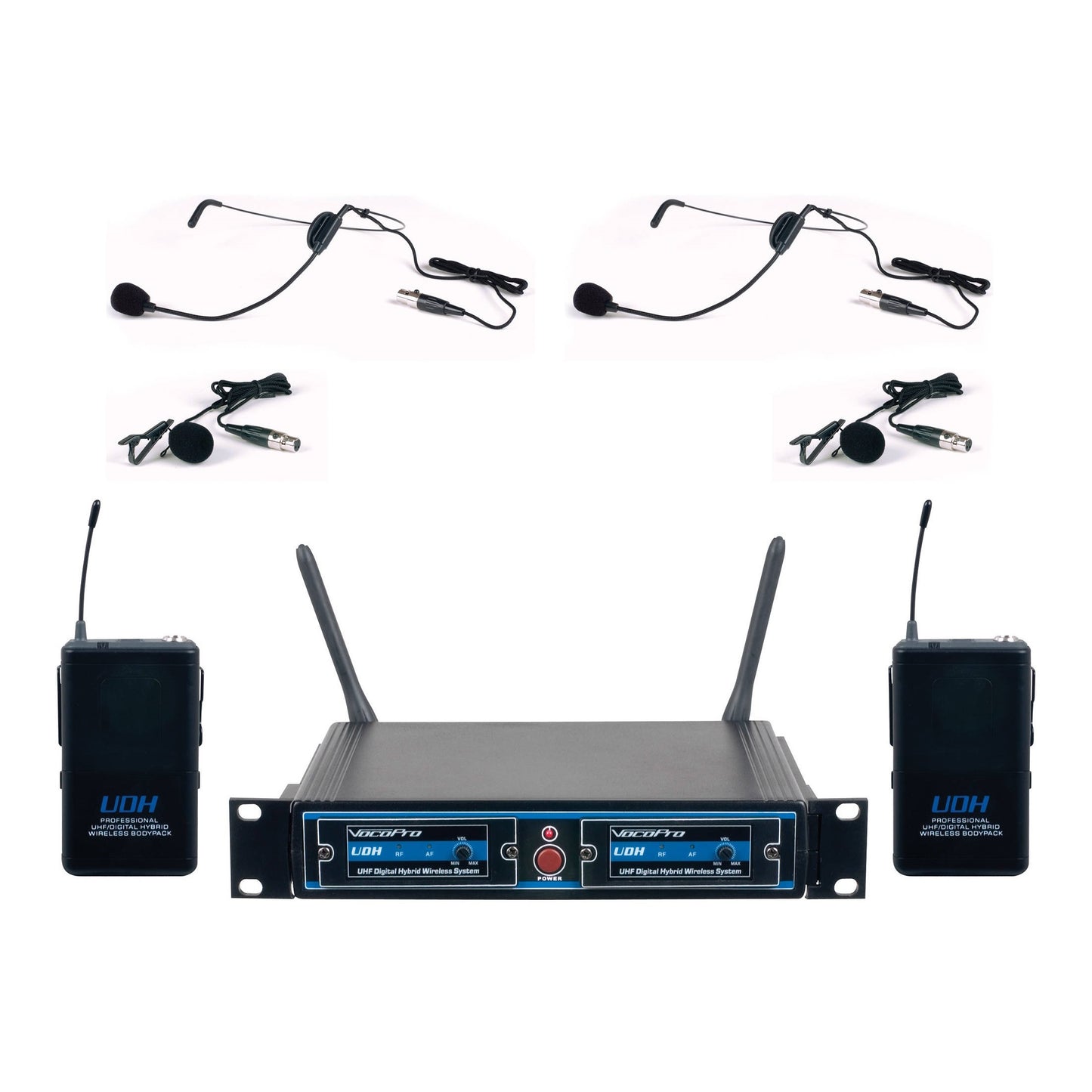 VocoPro UDH-DUAL-B Hybrid Wireless Headset System