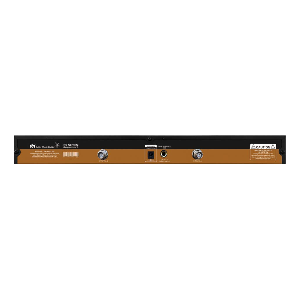 Better Music Builder VM-82U G5 Dual Channel Professional UHF Wireless Microphone System