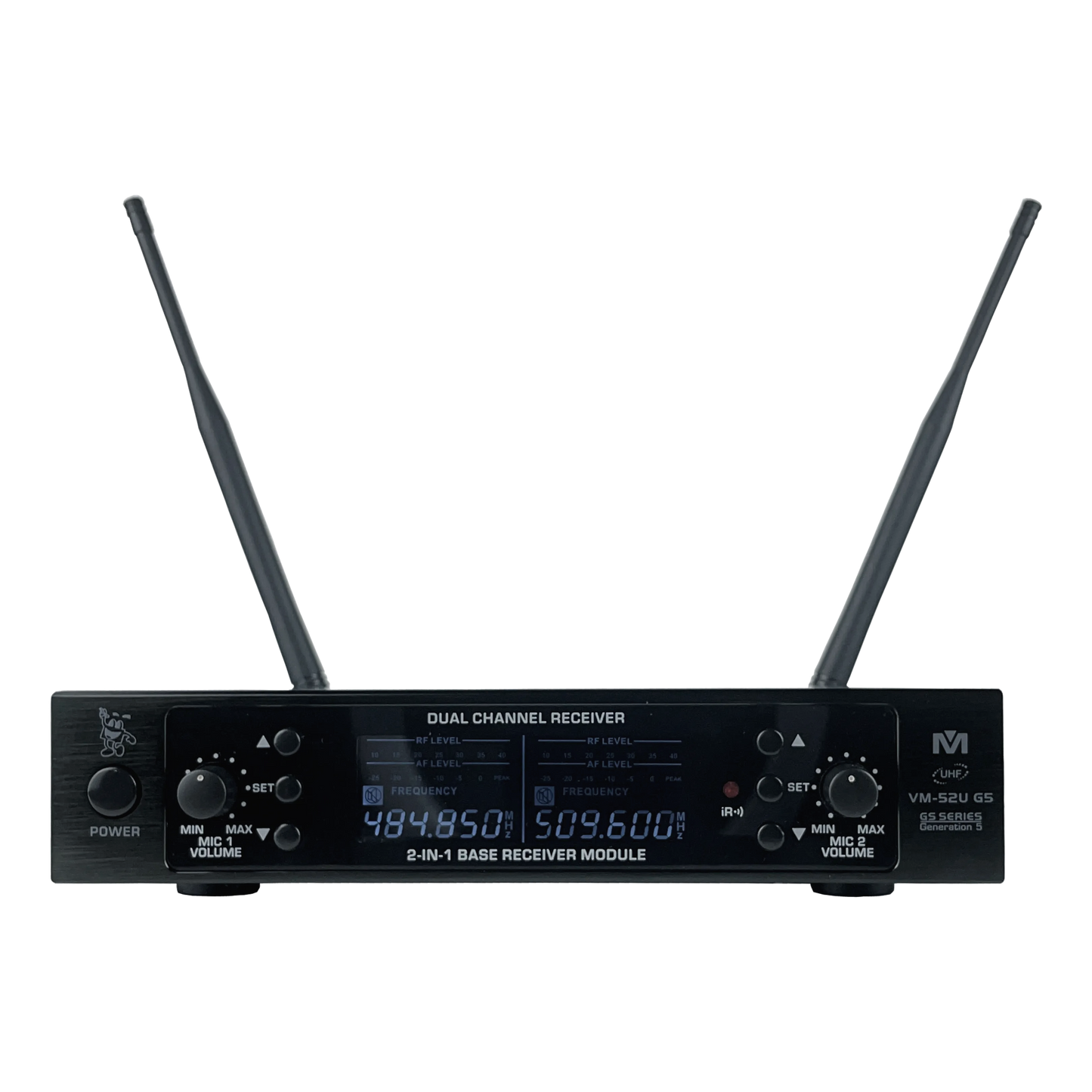 Better Music Builder DX-388 G5 1400W Karaoke Mixing Amplifier Bundle with VM-52 G5 Wireless Microphones