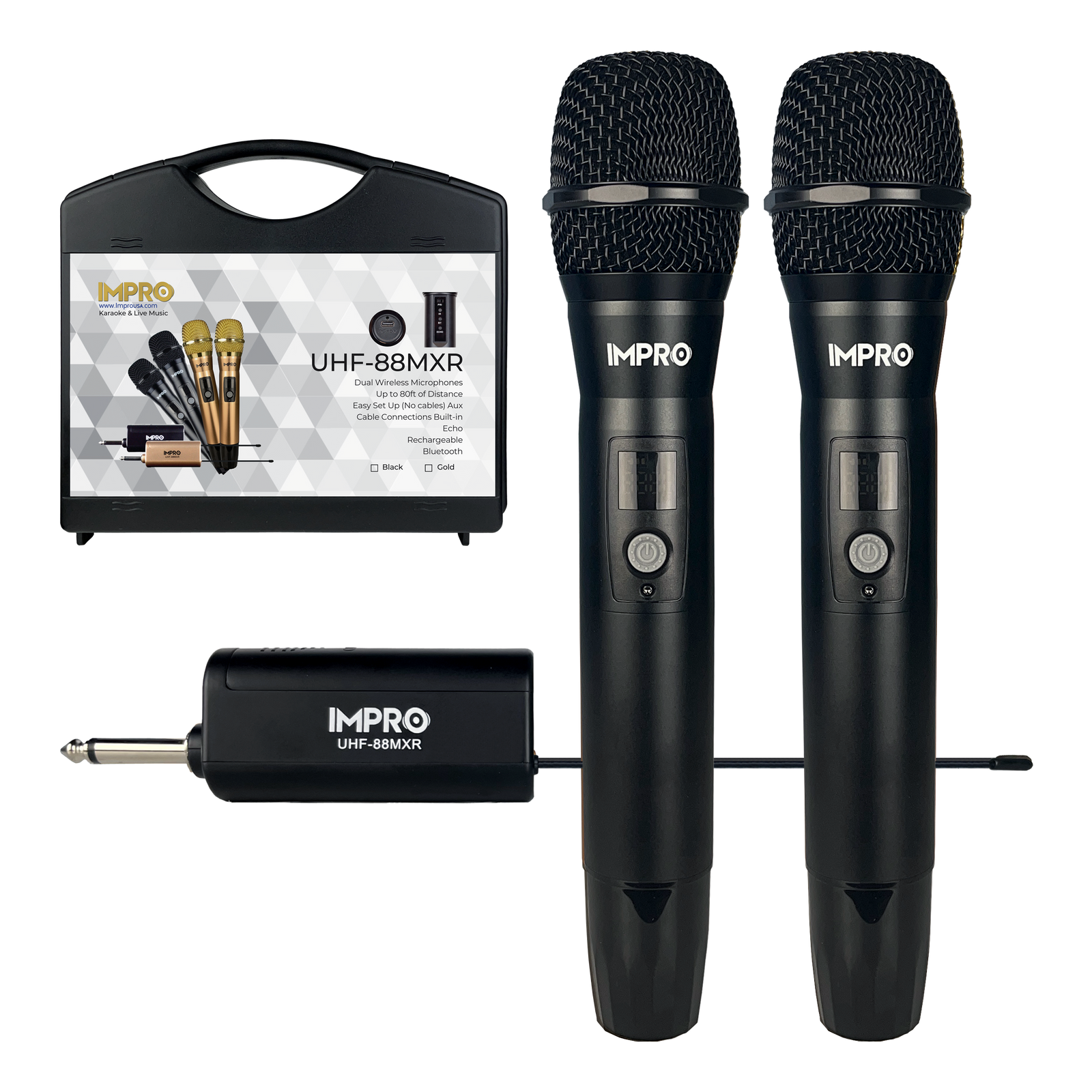 ImPro UHF-88MXR Professional UHF Wireless Microphones with Case