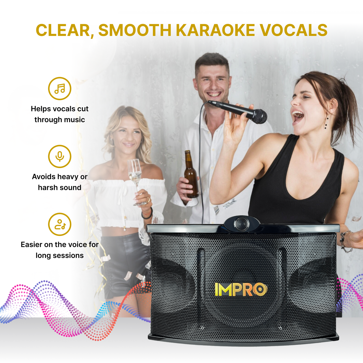 ImPro VS-1400 12" 3-Way 1400w Vocal Speaker (Pair)