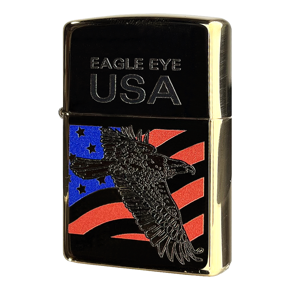 Zippo Custom 254B Big Eagle Eye Brass