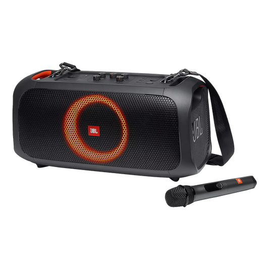 JBL PartyBox On-The-Go 100 Watts Rechargeable Party Speaker with 1 Wireless Microphone