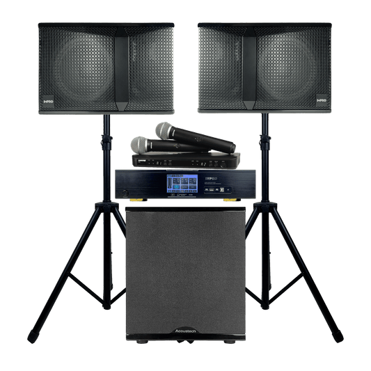 ImPro Star Two Plus Package with Mixing Amplifier, Speakers, Microphones, and Accessories (5 items)