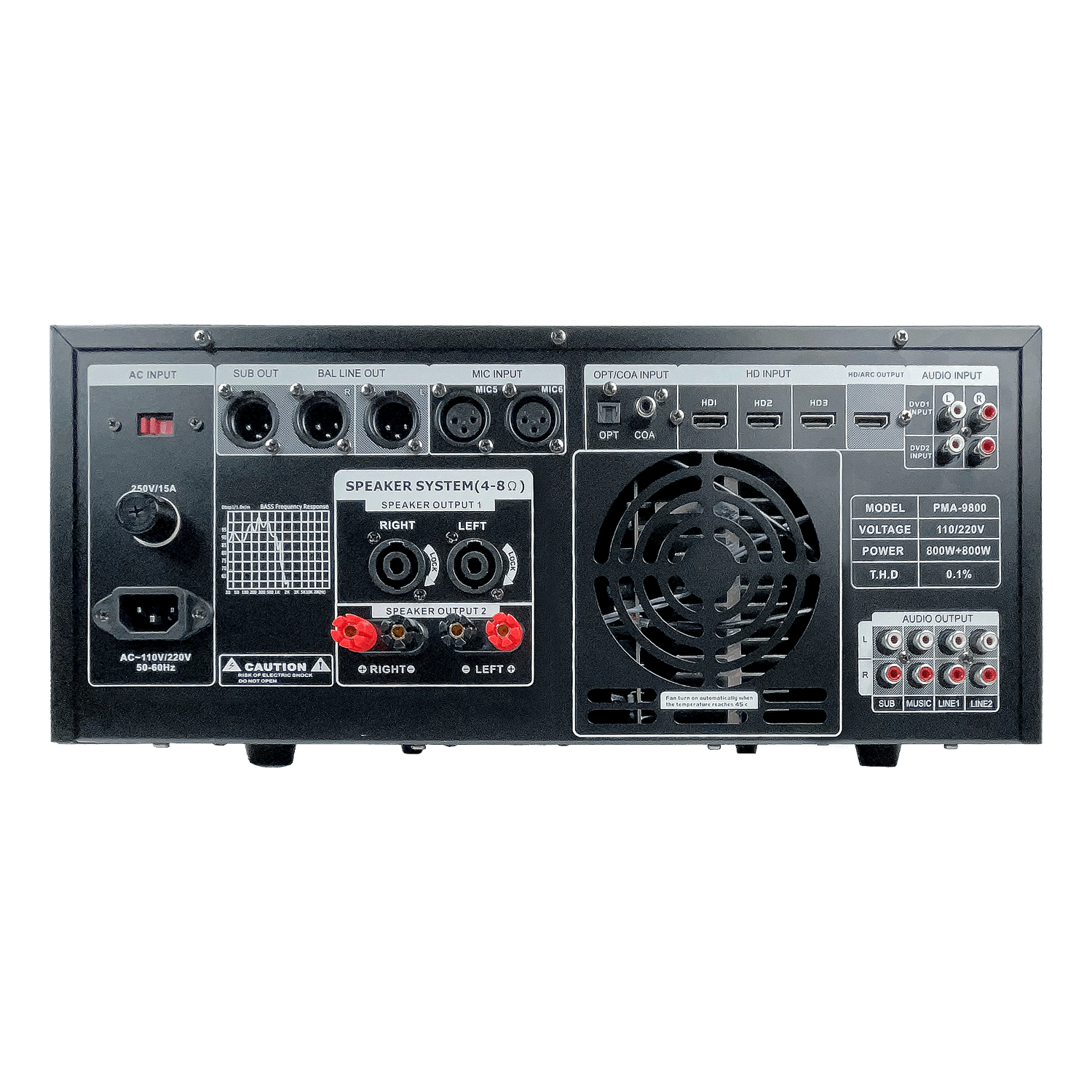 ImPro PMA-9800 1600W Karaoke Mixing Amplifier