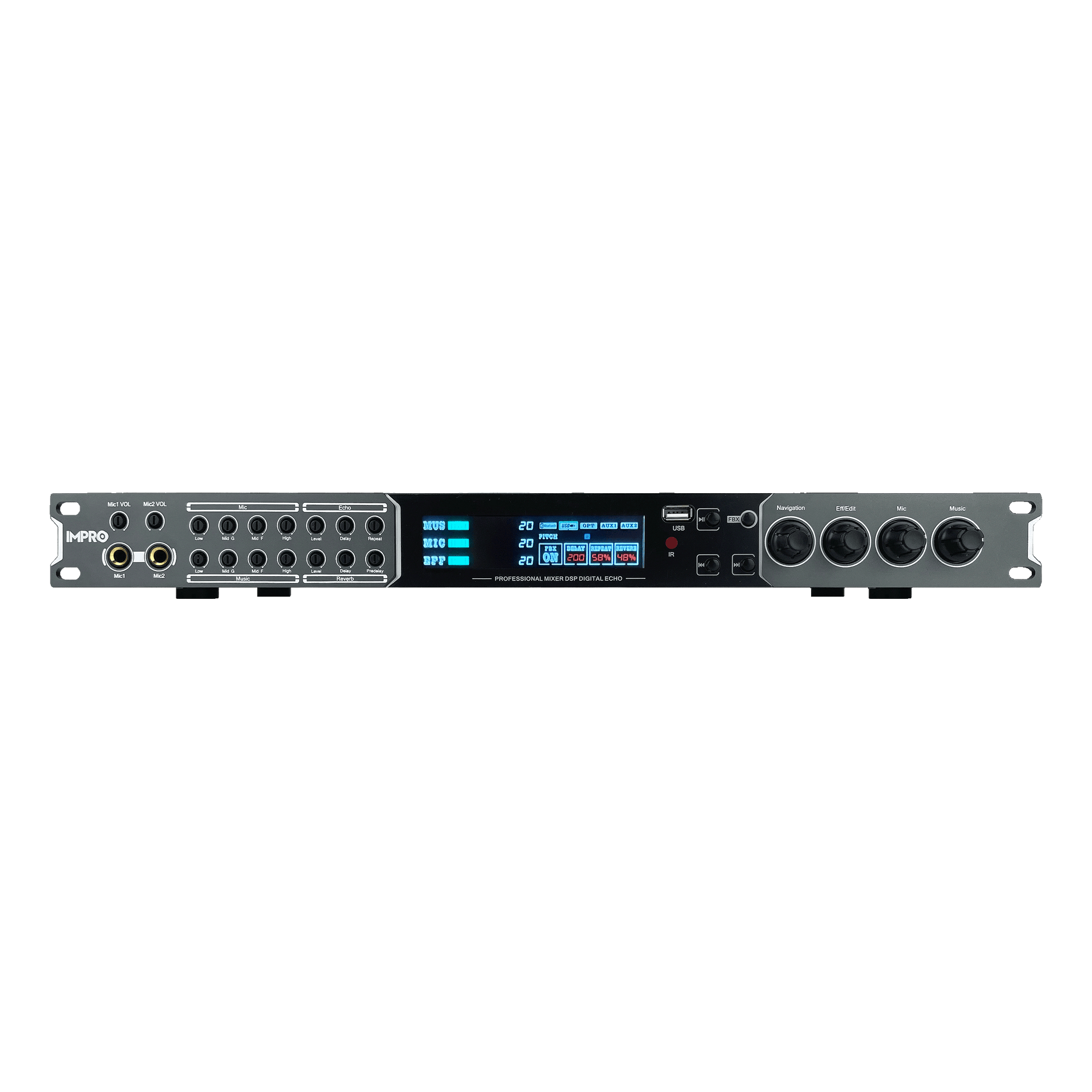 ImPro MX-9 DSP Karaoke Mixer & Digital Echo Processor – Bluetooth