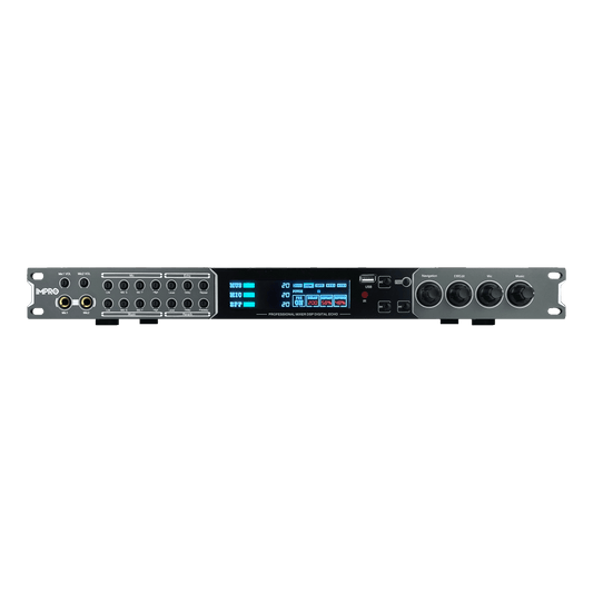 ImPro MX-9 DSP Karaoke Mixer & Digital Echo Processor – Bluetooth, FBX Feedback Suppression, 4 Mic Inputs, Optical & AUX Music Inputs