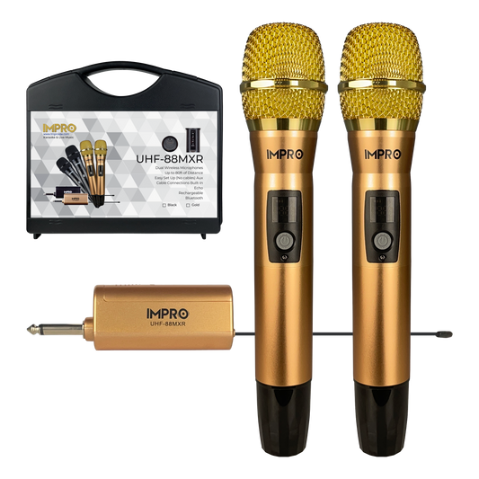 ImPro UHF-88MXR Professional UHF Wireless Microphones with Case