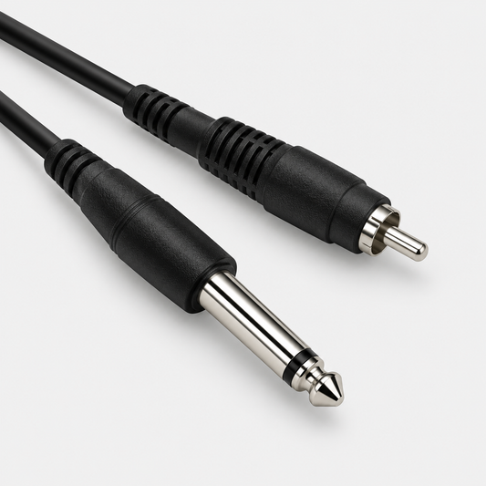 6Ft 1/4" Mono Plug to RCA Male