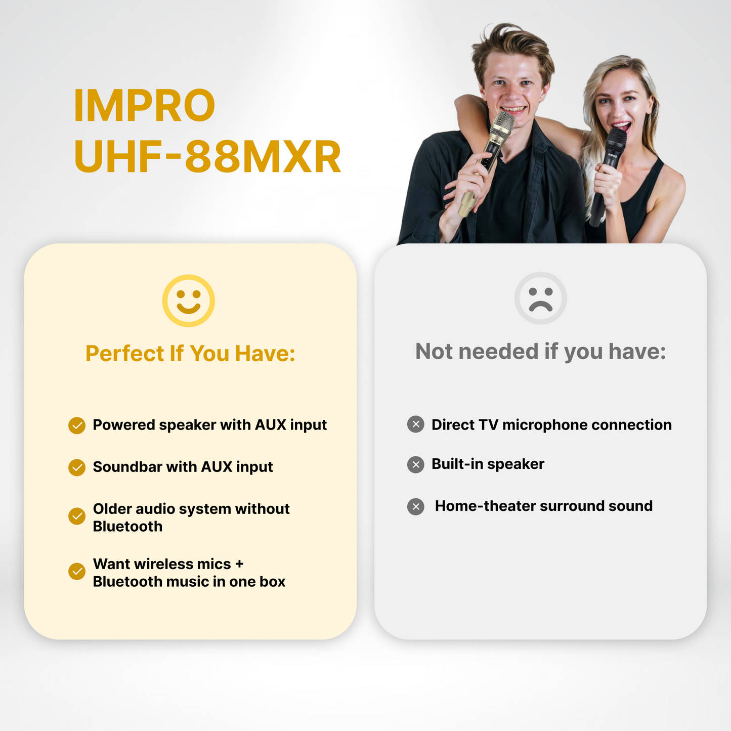 ImPro UHF-88MXR Professional UHF Wireless Microphones