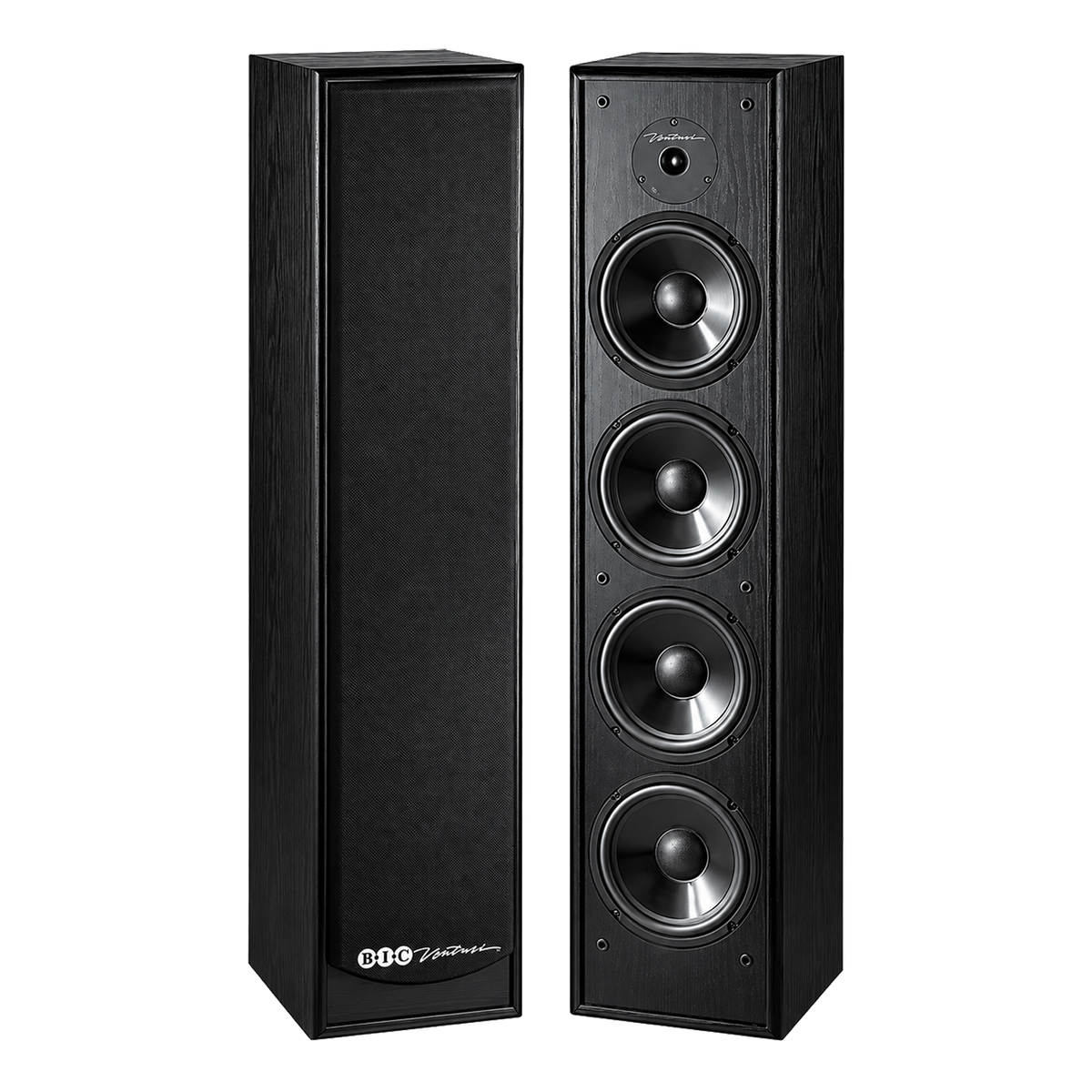 BIC Venturi DV64 6-1/2" 2-Way Tower Speakers Black (PAIR)