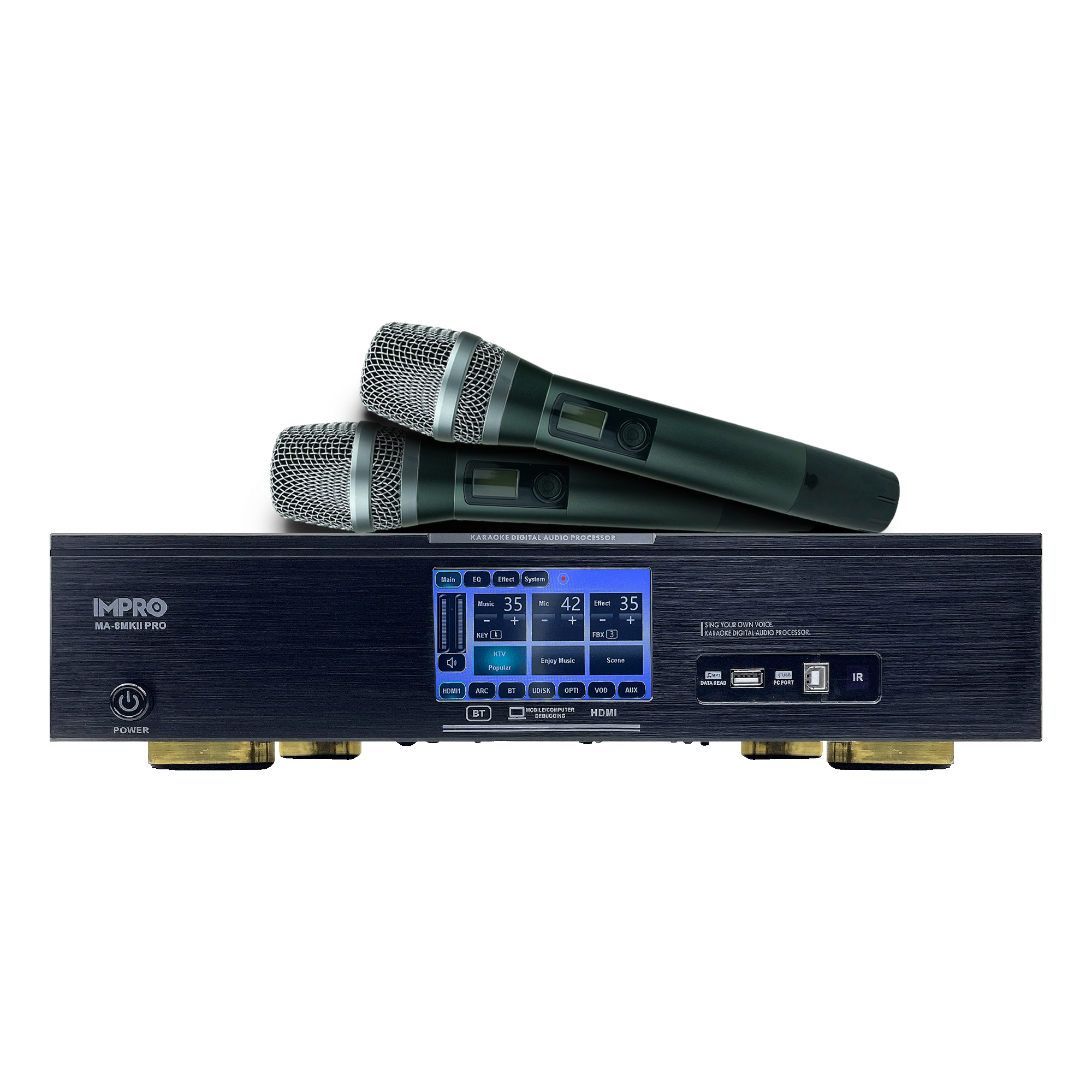 ImPro MA-8MKII 1800W 5-in-1 Karaoke Amplifier: Mixer, Equalizer, Feedb ...