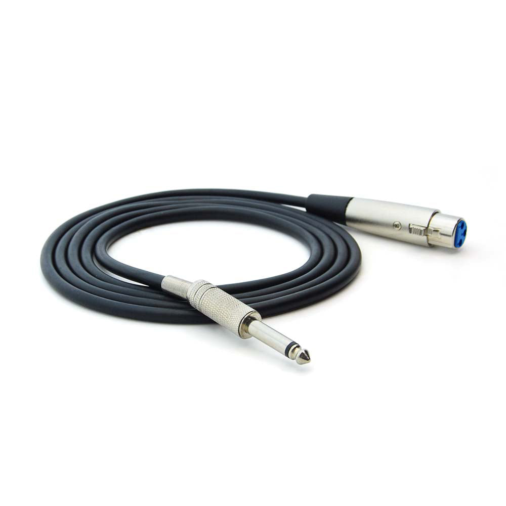15Ft XLR 3P Female to 1/4 Unbalanced Microphone Cable