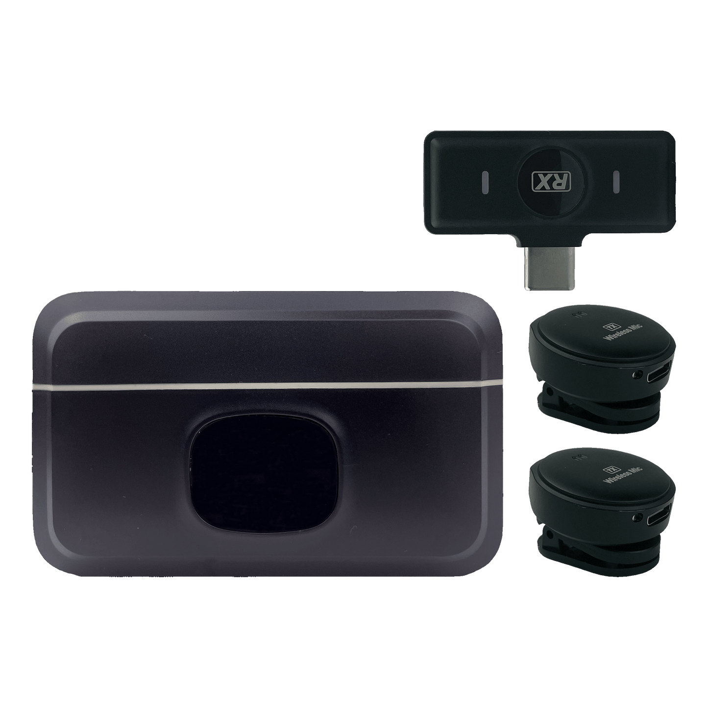 2-Pack Wireless Lavalier Microphones (Lapel) – Karaoke Echo Effect, Clip-On Mics for Vlog/Live/Interview