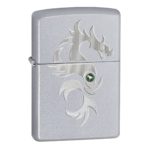 Zippo 205 BL Dragon With Green Crystal