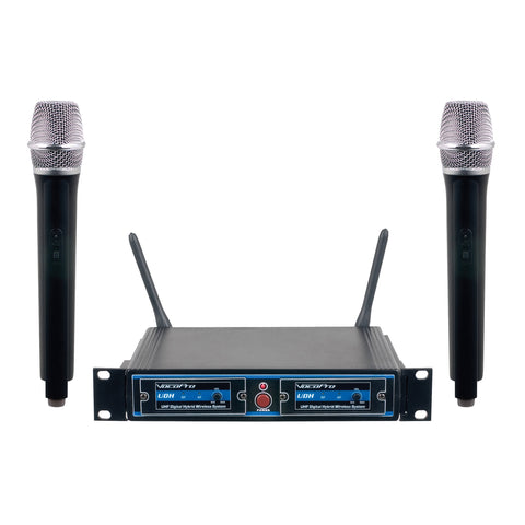VocoPro UHF-3205 Rechargeable Dual-Channel UHF Wireless Microphone System