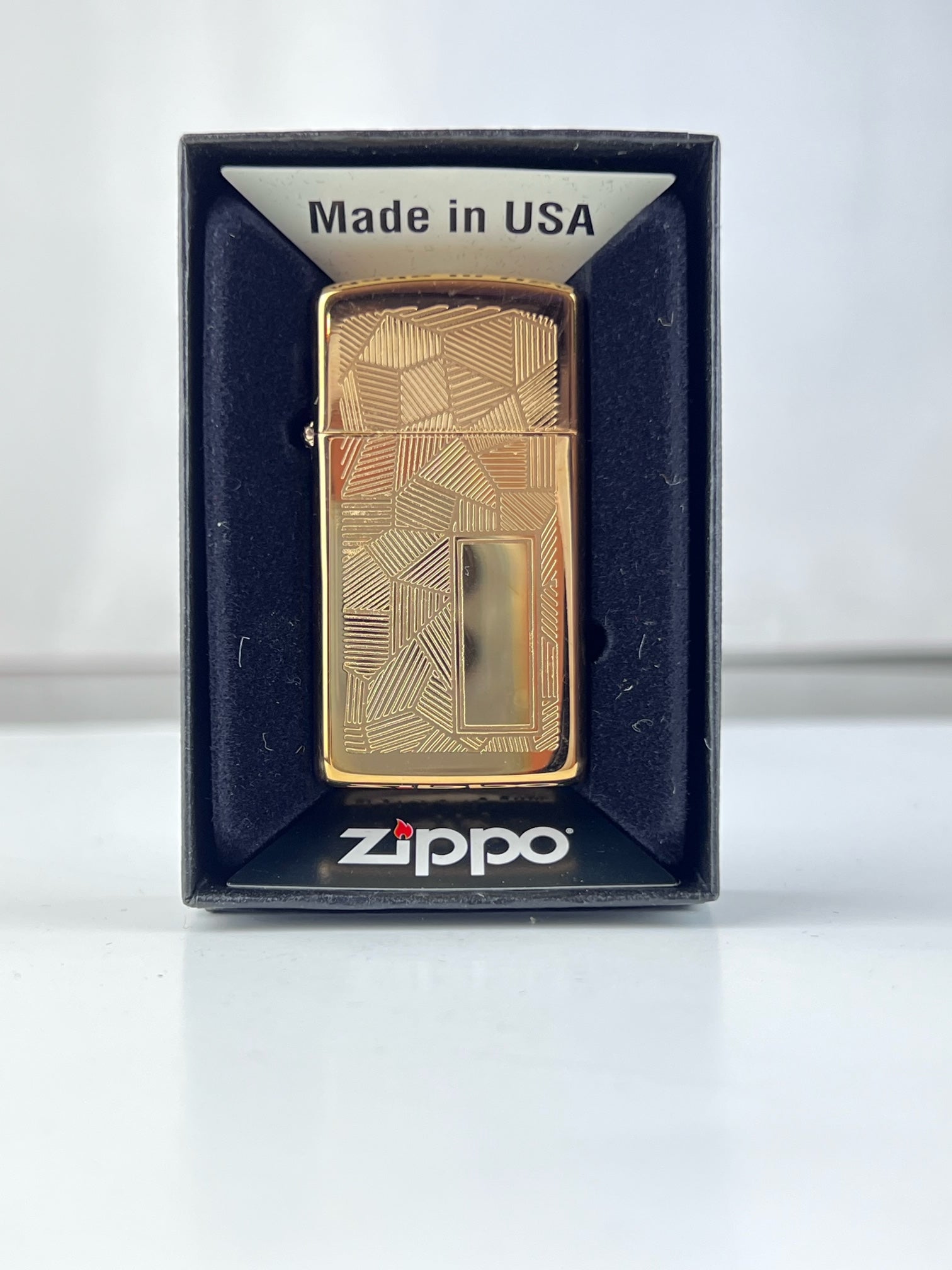 Zippo 3300 Slim Gold Plated Shimmer