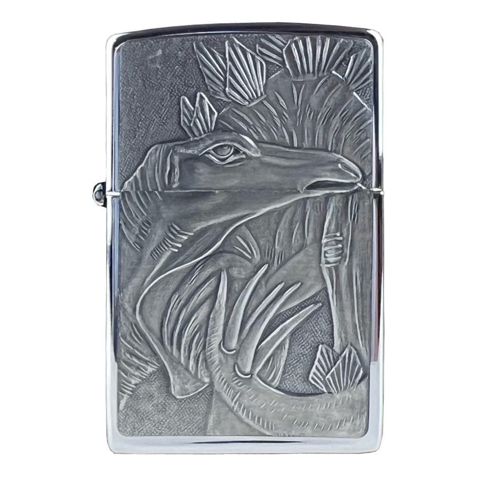 Zippo 250BS Stegosaurus Chrome