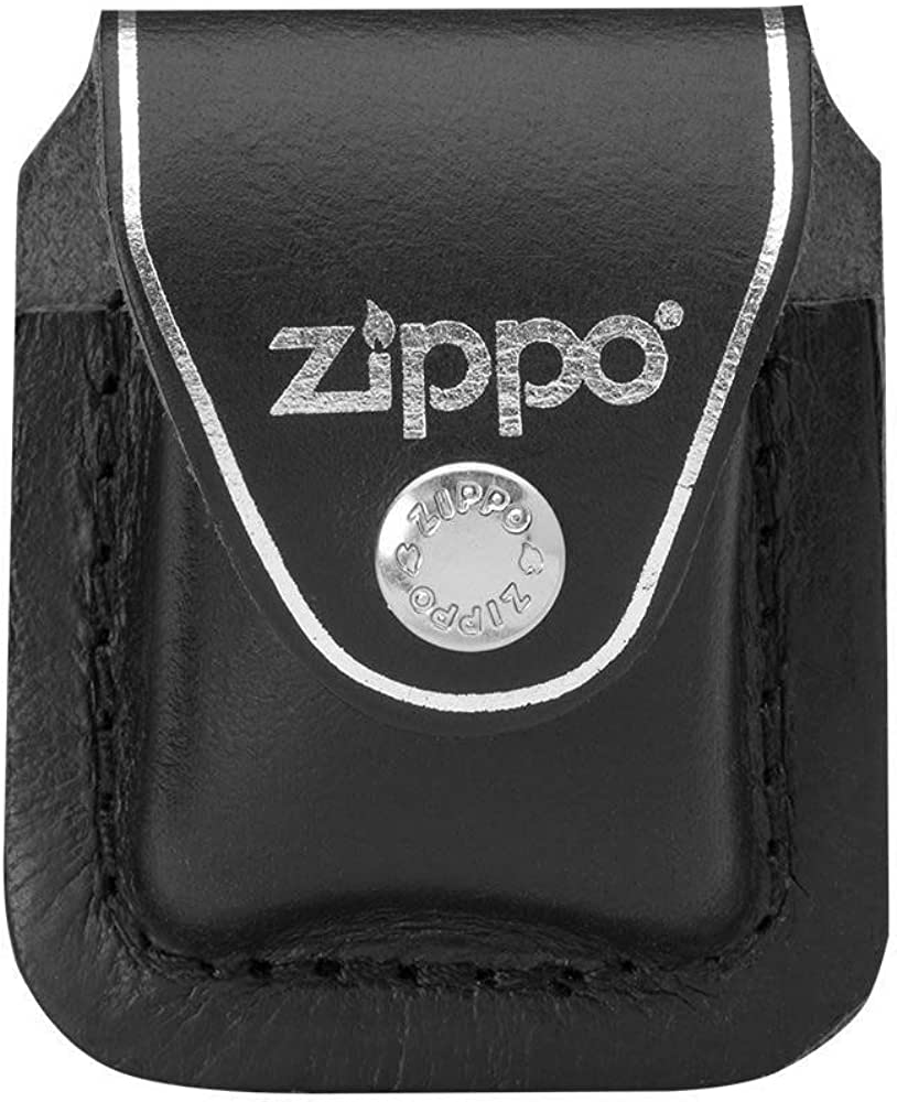 Zippo Black Leather Loop Lighter Pouch LPLBK Belt Loop