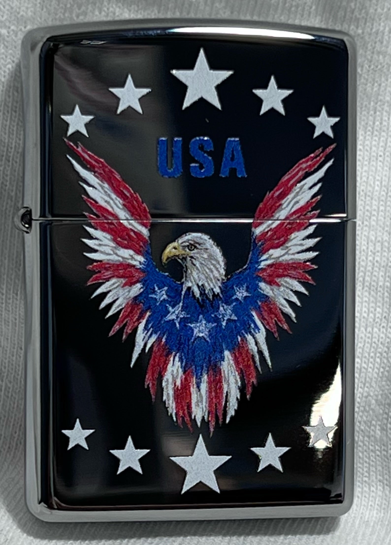 Zippo 250 Flag Eagle USA