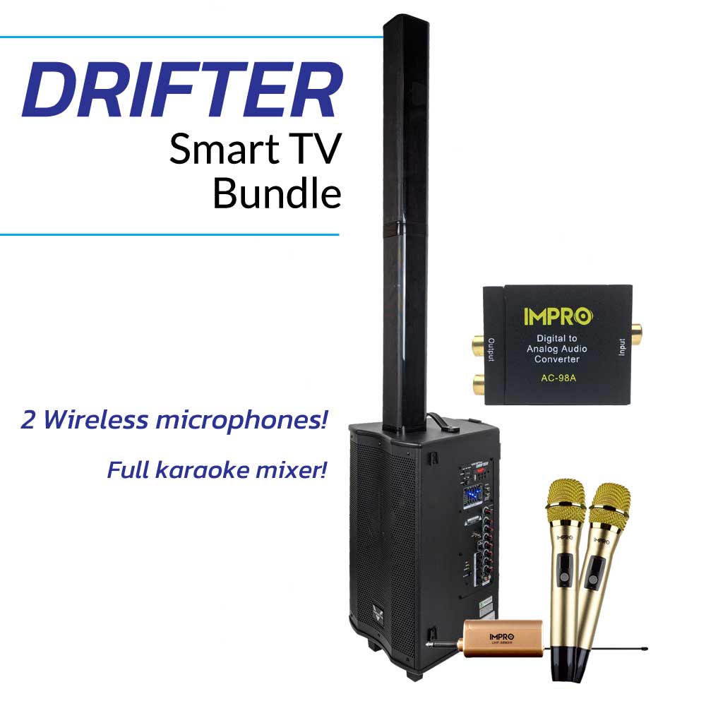 Drifter Package 05: VocoPro Drifter + ImPro UHF-88MXR (Black or Gold) with AC-98A