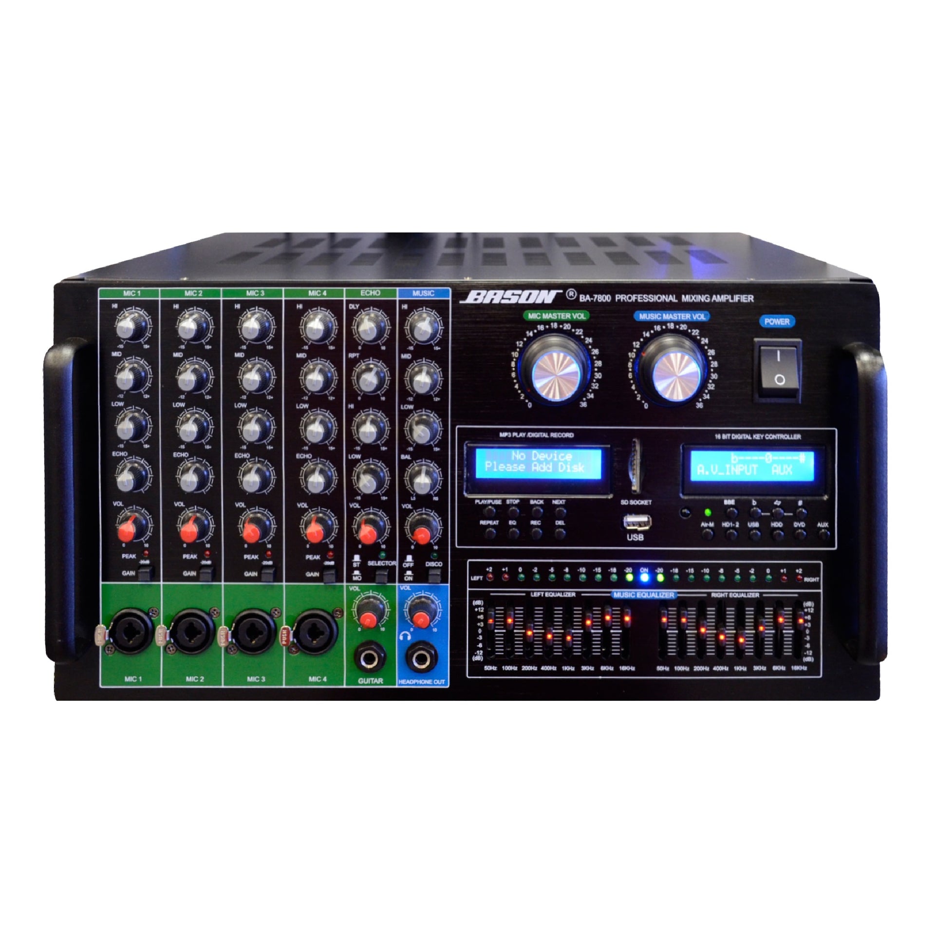 ImPro MA-8 Pro 1800Watt Karaoke Mixing Amplifier with Built-In Touchsc