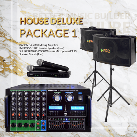 Holiday Package #01: ImPro PMA-6808HD + Stands + BetterMusicBuilder CS-500 + VocoPro Microphone System