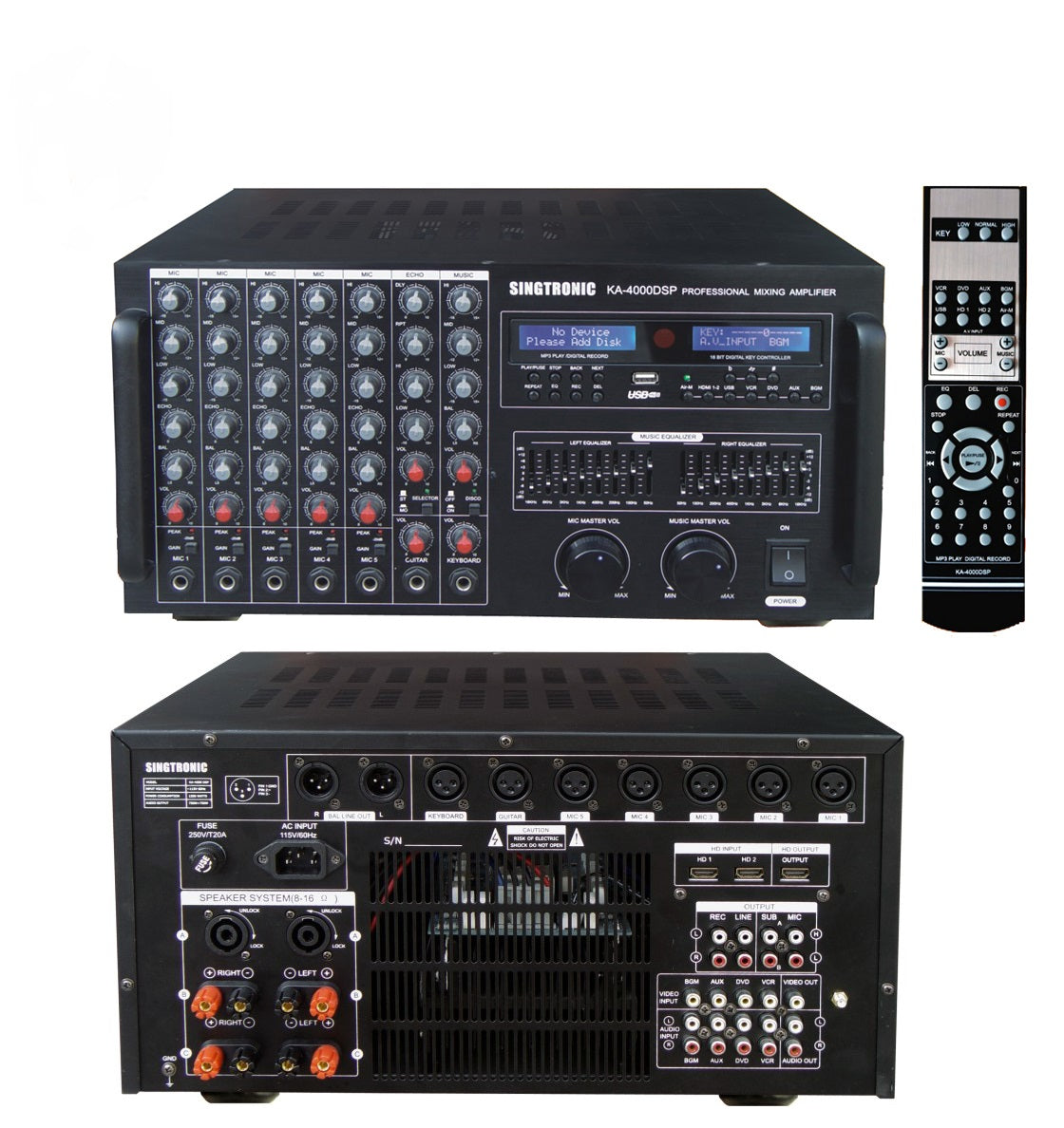 Singtronic KA-4000 3000W Karaoke Mixing Amplifier