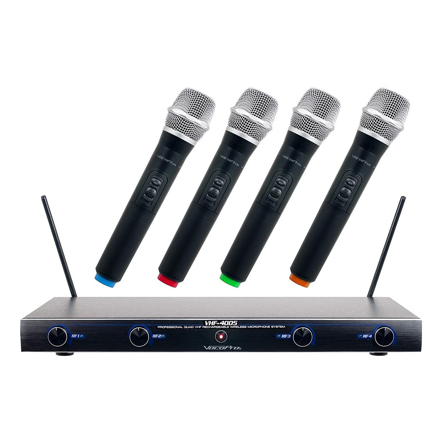 VocoPro VHF-4005 4-Channel VHF Wireless Microphones Rechargeable System