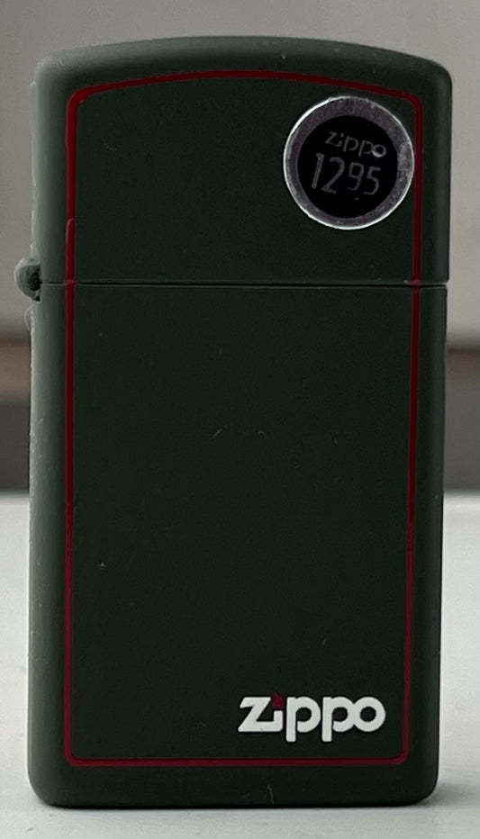 Zippo 1627ZB Slim Green Matte With Red Border