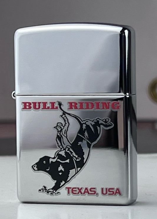 Zippo Custom Bull Riding Texas USA