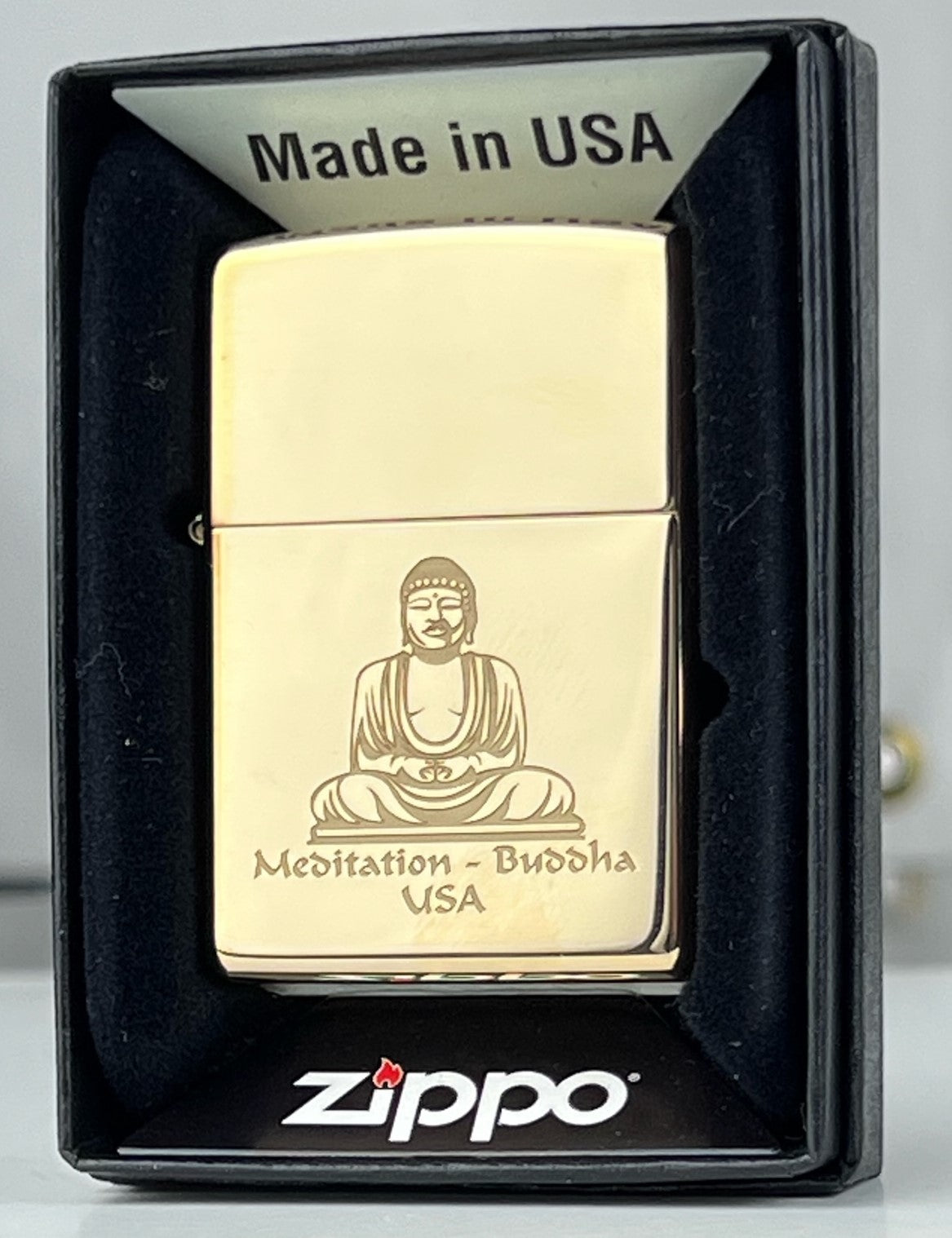Zippo Custom Meditation Buddha USA