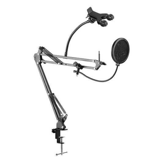 ImPro DMS Deskmount Microphone Stand with Rotating Phone Holder