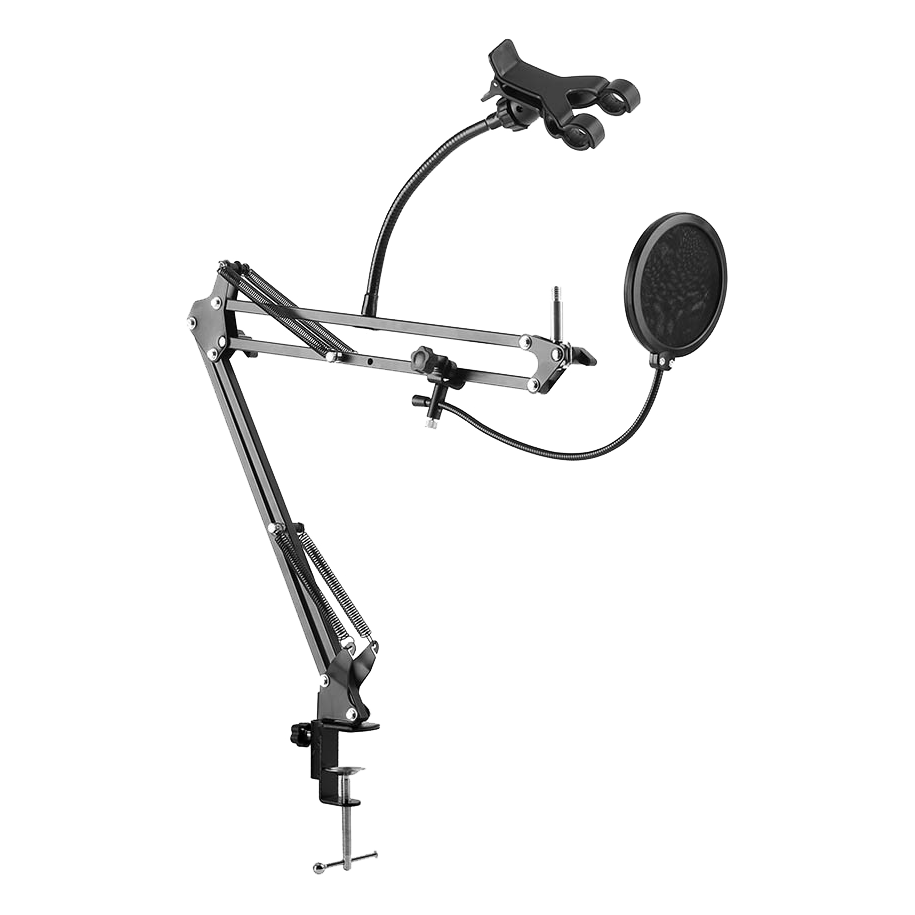 ImPro DMS Deskmount Microphone Stand with Rotating Phone Holder