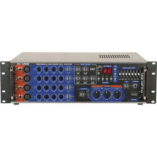 VocoPro HV-1200 High Power PA Vocal Mixing Amplifier